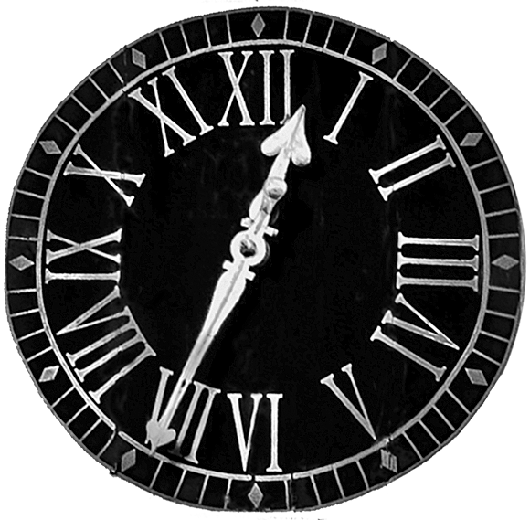 Subtractive roman numeral IV on the dial of a public clock in San Sebastin, c.1740.