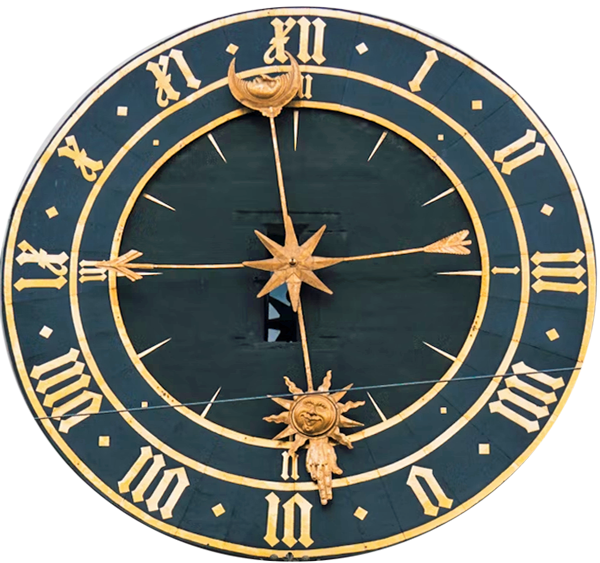 Roman Numerals on Clock Dials.