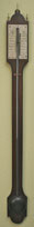 Stick barometer, silvered copper plate