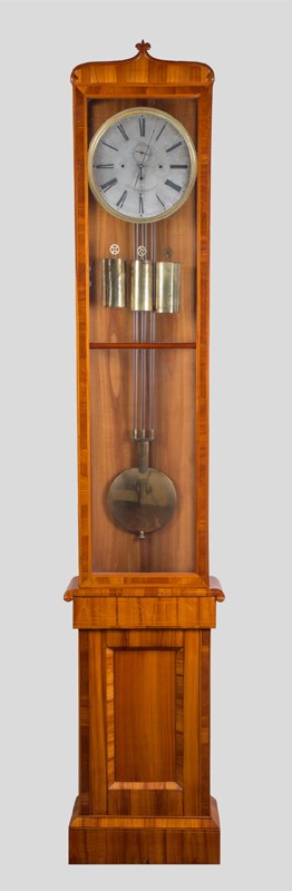 Longcase clock by Joseph Matuschka with 1 month duration, c. 1840.