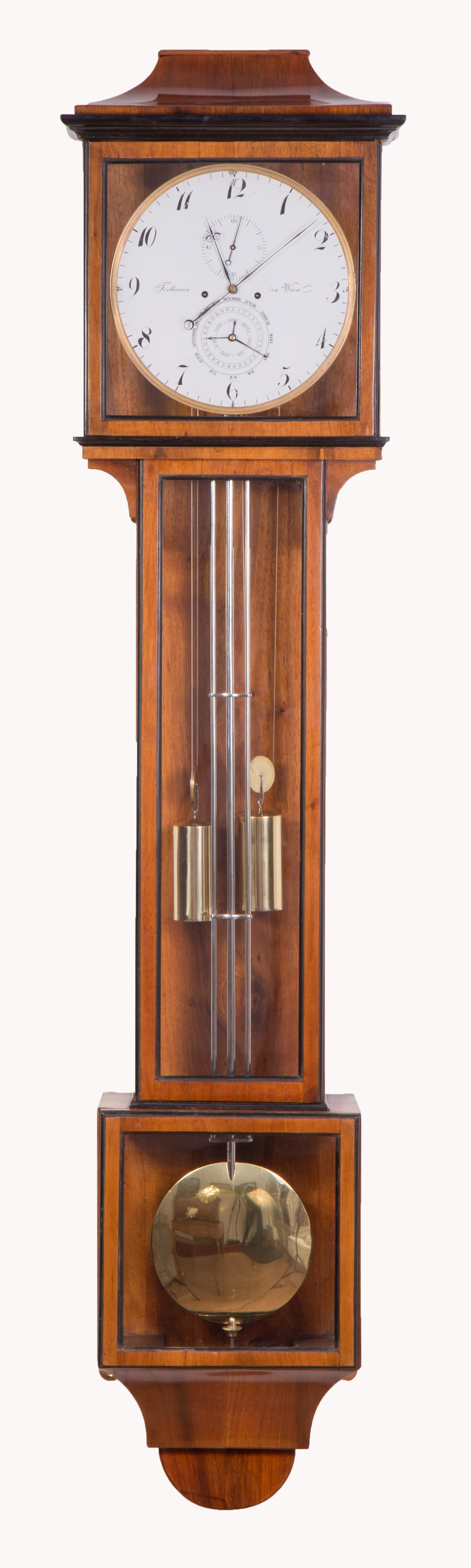 Laterndl clock by Philipp Fertbauer with 8 days duration, c. 1810. 