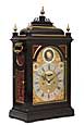 ROGER DUNSTER AMSTERDAM. An ebony-veneered spring-driven table clock, c. 1735. Height: 55 cm.