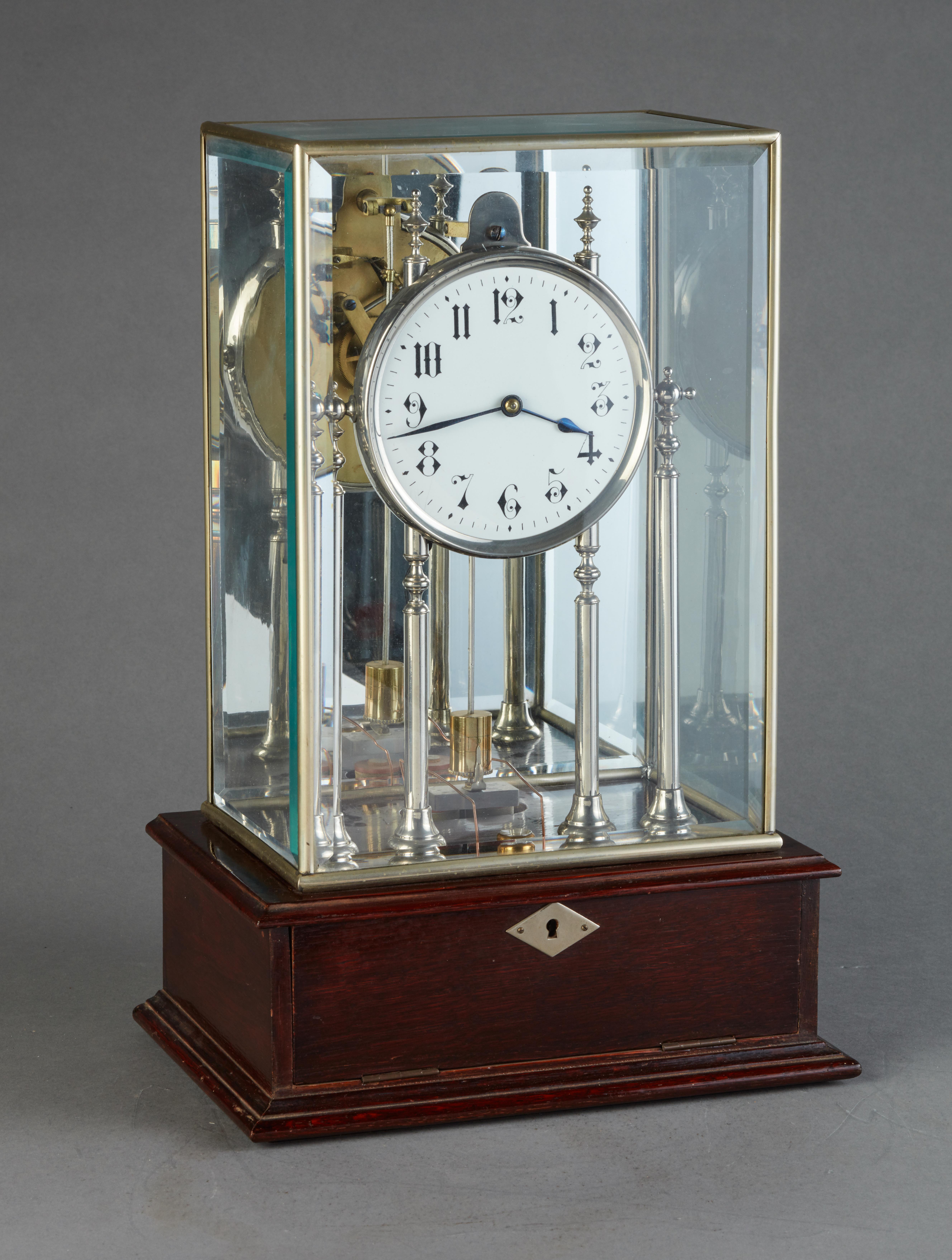 Untouched four glass electrical mantel clock from 