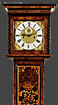 W. SKILMORE, LONDON. AN OLIVEWOOD OYSTER VENEERED MONTH DURATION MARQUETRY LONGCASE CLOCK.
