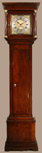 An Oak, long door, 30 hour brass dial longcase by William Porthouse of Penrith.