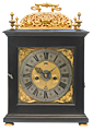 An antique Dutch basket top bracket clock. Signed Pieter Klock Amsterdam, c. 1690.