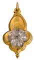 HEINRICH GEBHART STRASSBOURG. An antique French firegilt and rock crystal pendant watch, c. 1630. Height: 65 mm.