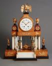 German Louis XVI inspired mantel clock signed
