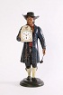 A German polychrome painted metal Scwarzwald 'Clock peddler', mid 19th century