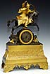 Chinggis Khaan, mid 19th century French mantel clock.